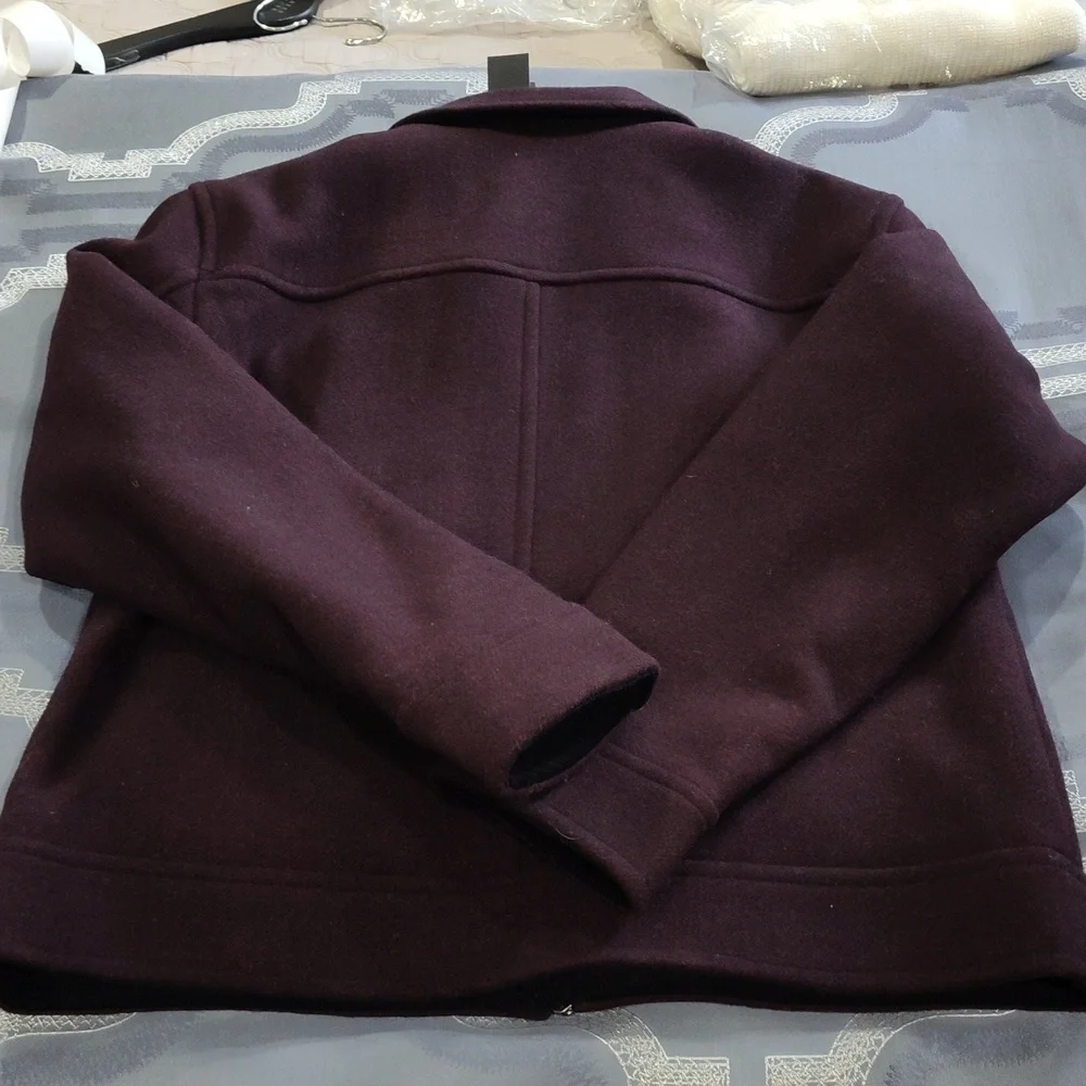 Banana Republic Burgundy Wool Blend Short Jacket